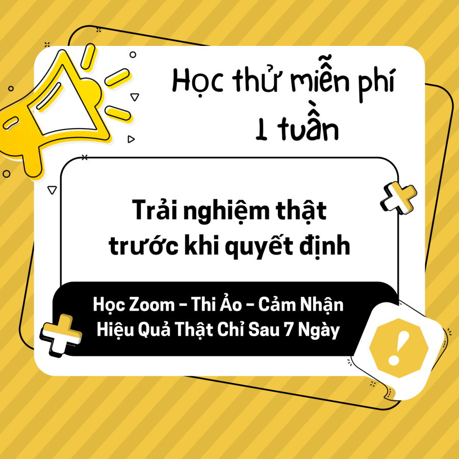 Vì sao Ms Trang dành tặng 1 tuần học thử miễn phí cho học viên mới?
