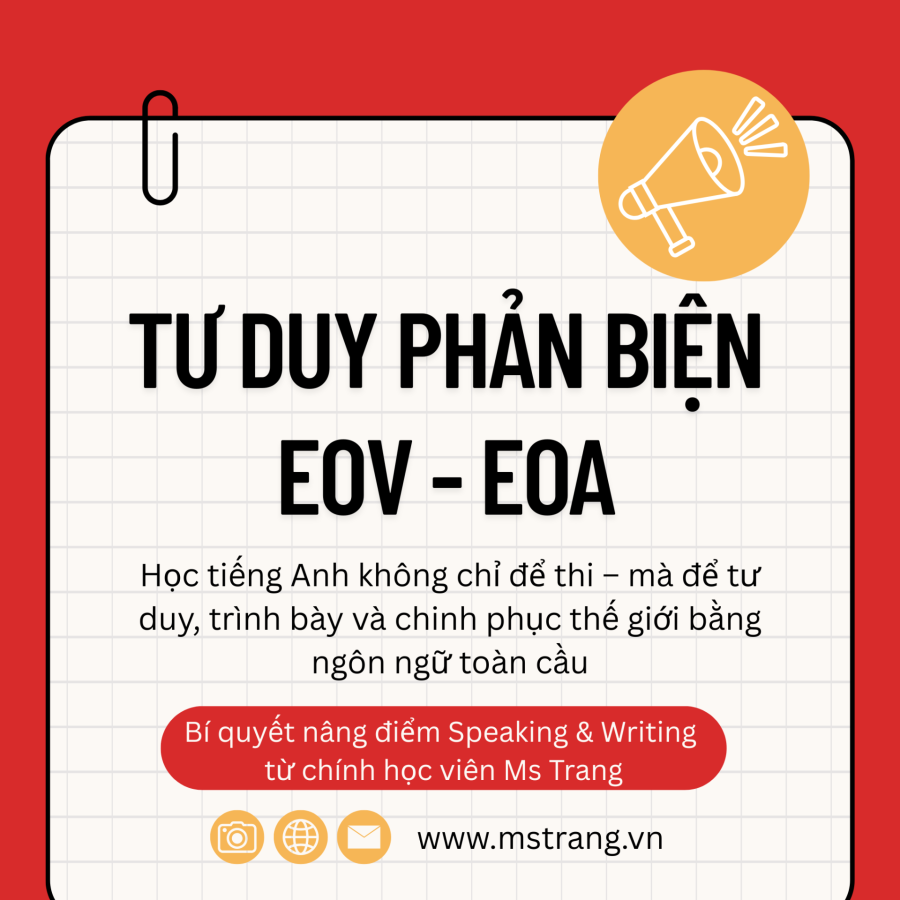 🧠 Vì sao tư duy phản biện quan trọng trong Speaking & Writing?