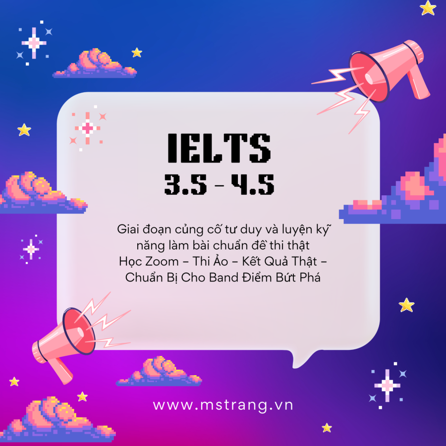 🎯 Mục tiêu chương trình IELTS 3.5 – 4.5