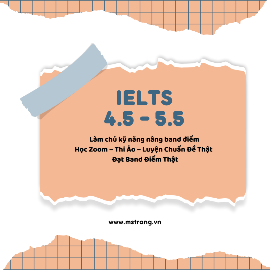 🎯 Mục tiêu của chương trình IELTS 4.5 – 5.5
