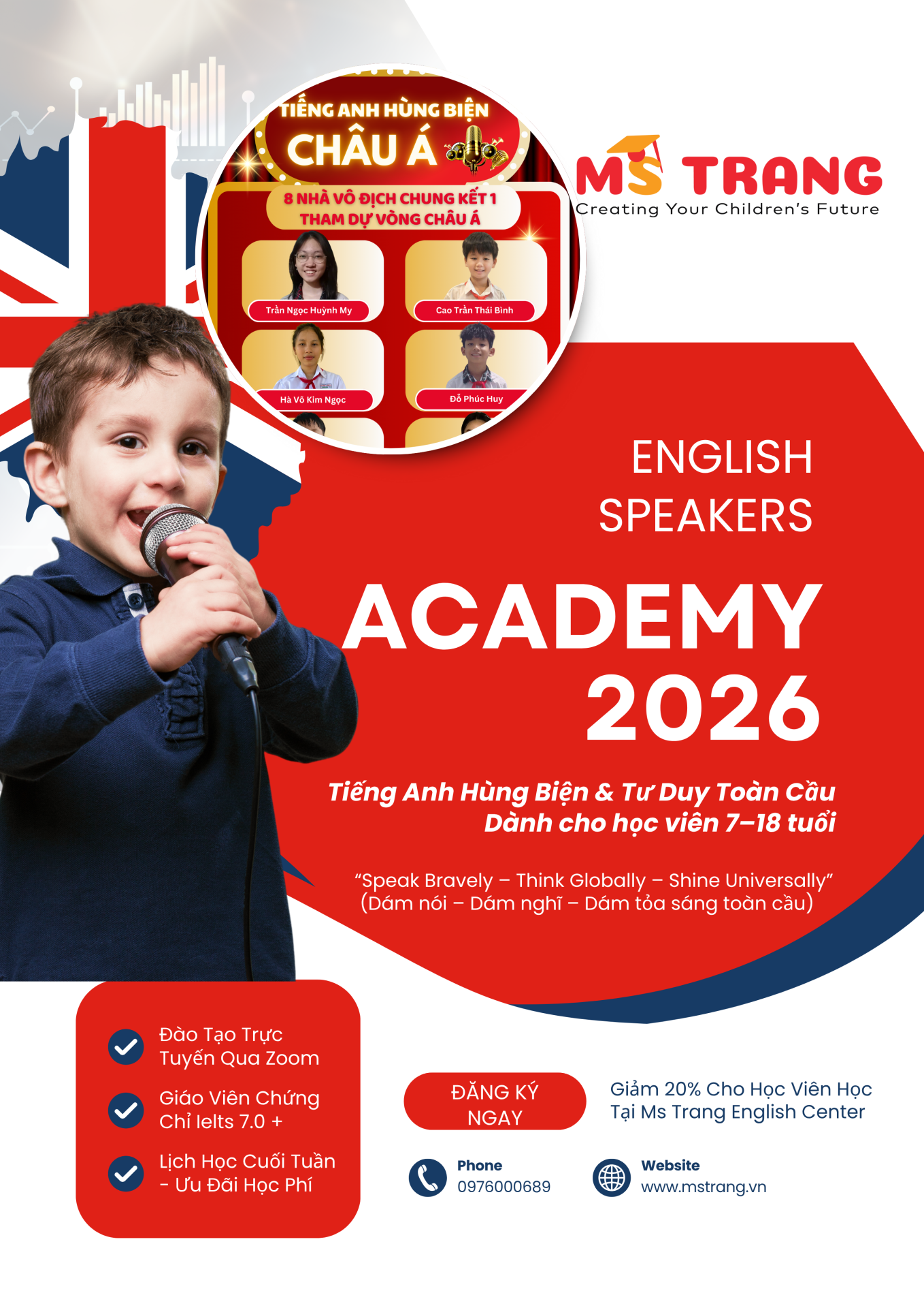 Tham gia Tiếng Anh Hùng Biện & Tư Duy Toàn Cầu – English Speakers Academy 2026